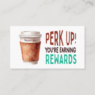 Visite Carte de fidélité pour café personnalisé
