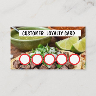 VISITE CARTE DE FIDÉLITÉ POUR TAQUERIA - CLIENT
