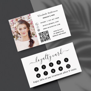 Visite Carte de fidélité professionnelle au code QR blanc