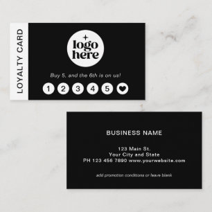 Visite Carte de Fidélité Professionnelle Moderne Logo Noi