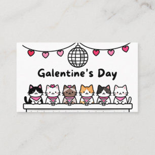 Visite carte de galentine pour amoureux de chats valentin