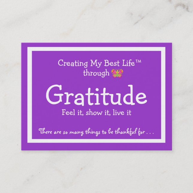 Visite Carte de gratitude avec le papillon mignon (Devant)