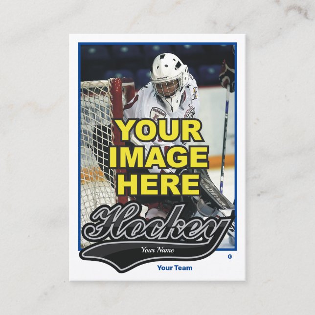 Visite Carte de hockey Goalie (Devant)