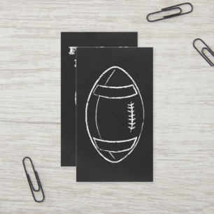 Visite carte de joueur de football à craie