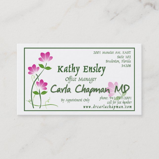 Visite Carte de Kathy (Devant)