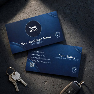Visite Carte de l'agent d'assurance professionnel