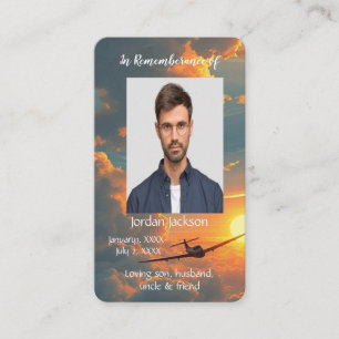 Visite Carte de mémoire commémorative pour pilote d'avion