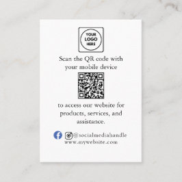 Visite Carte de menu de branding d'entreprise avec code Q