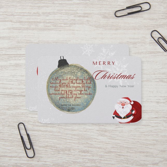 Visite carte de Noël (Devant/Arrière en situation)