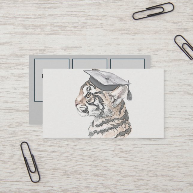 Visite Carte de nom de diplôme | Ajouter 3 photos (Devant/Arrière en situation)