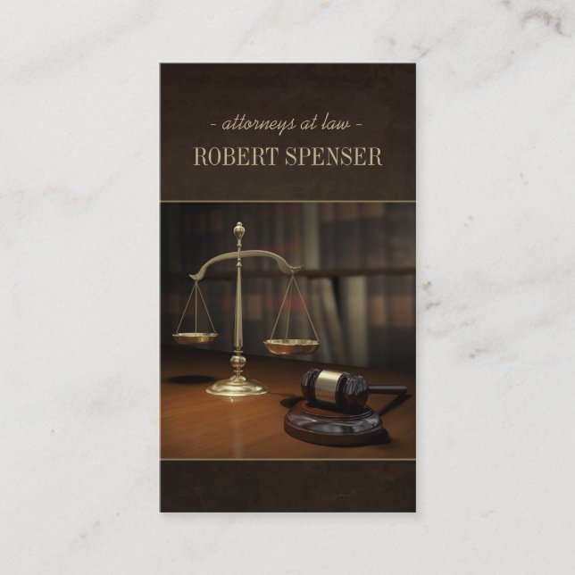 Visite Carte de notaire d'échelle de justice d'avocats (Devant)