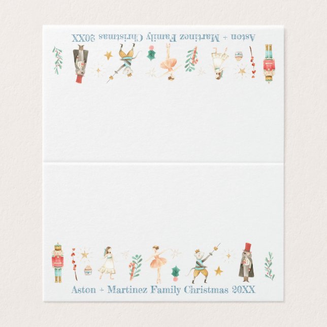 Visite Carte de place de table de personnages de craqueli (Extérieur déplié)