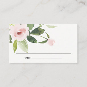 VISITE CARTE DE PLACE FÊTE DES MARIÉES ROSE ROSE BLANC SU