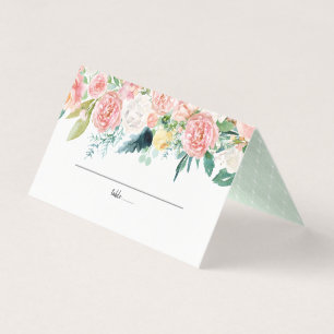 Visite Carte de place Mariage floral d'été