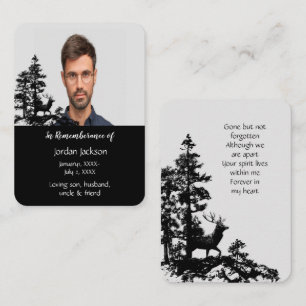 Visite Carte de poche mémoire Masculine Cerf