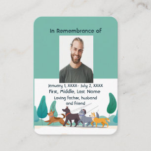 Visite Carte de poche mémorial marcheur de chien marcheur