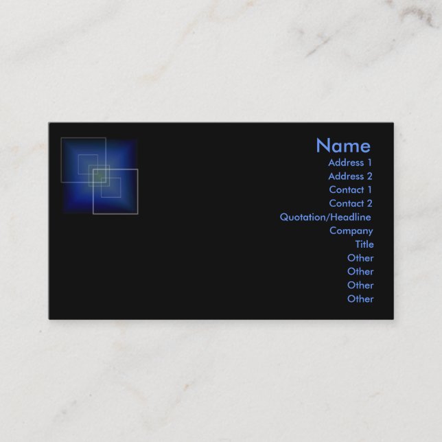 Visite Carte de pointe de profil (Devant)