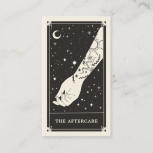 Visite Carte de postcure céleste Tarot noir tatouage