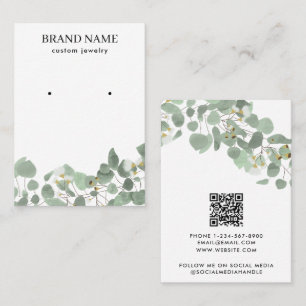Visite Carte de présentation de bijoux à la gouache moder