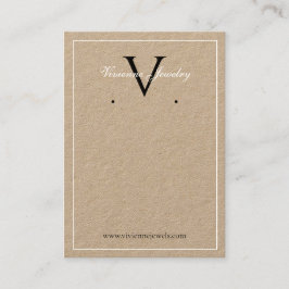 Visite Carte de Présentation de Bijoux à Monogramme Minim