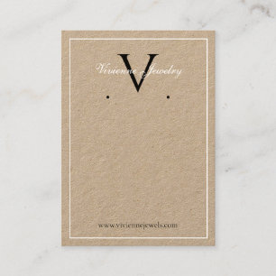 Visite Carte de Présentation de Bijoux à Monogramme Minim