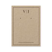 Carte de Présentation de Bijoux de Monogramme à 2