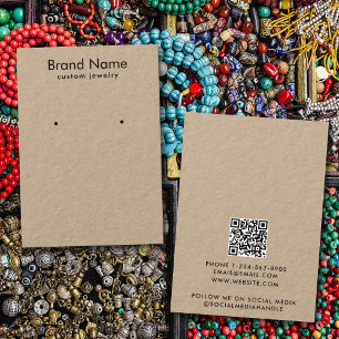 Visite Carte de présentation de bijoux en kraft minimalis