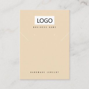 Visite Carte de présentation de bijoux rose beige pour bo