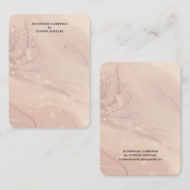 Visite Carte de Présentation de Boucles d'Oreilles Modern (Devant / Derrière)
