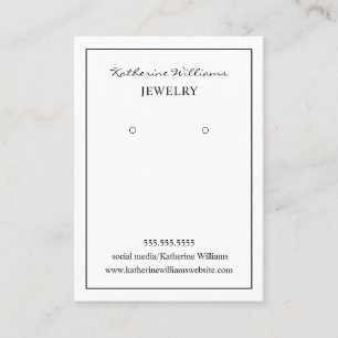 Visite Carte de Présentation de Boucles d'Oreilles Simple