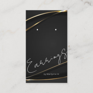 Visite Carte de Présentation Élégante pour Boucles d'Orei