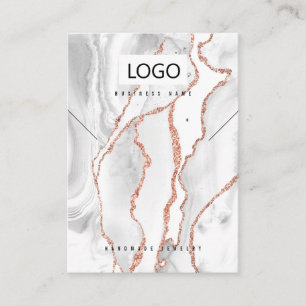Visite Carte de présentation pour bijoux en agate blanche