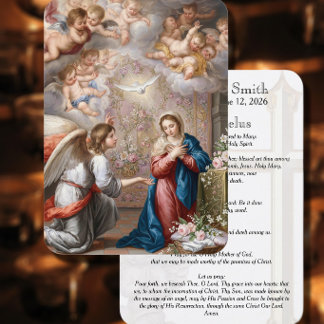 Visite Carte de prière catholique de l'Annonciation de Ma