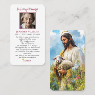 Visite Carte de prière catholique Jésus Bon Pasteur
