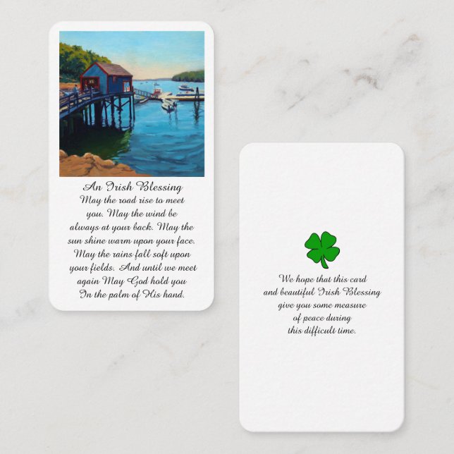 Visite Carte de prière commémorative Bénédiction (Devant / Derrière)