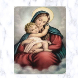 Visite Carte de prière Marie Mère de Dieu