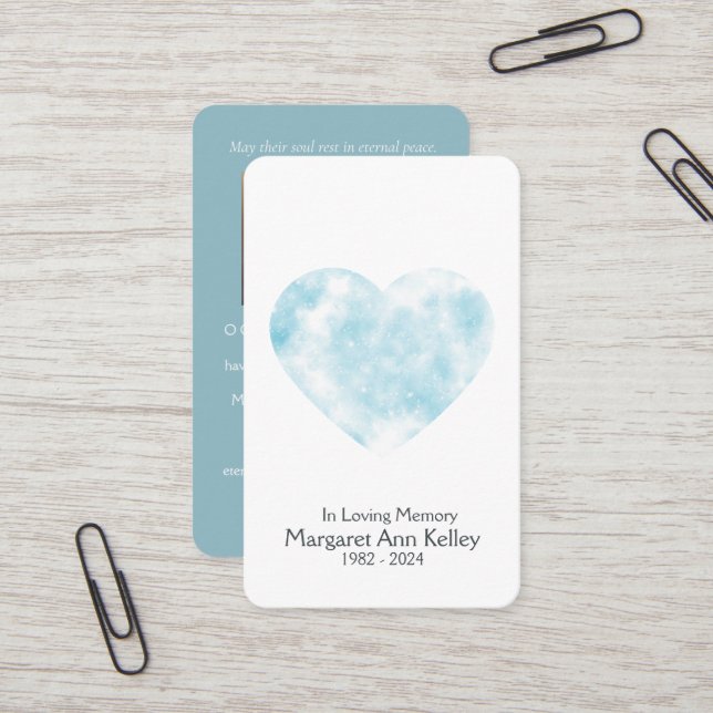 Visite Carte de prière photo chrétienne Cloud (Devant/Arrière en situation)