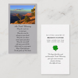 Visite Carte de prière photo commémorative Sympathy