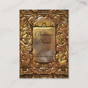 Visite Carte de profil Affaires Or Métal Look 04