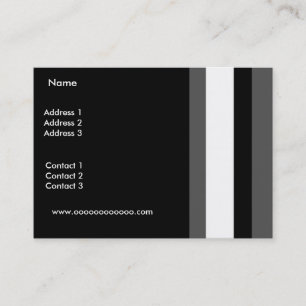 Visite Carte de profil Affaires Rayure Grise Blanche Noir