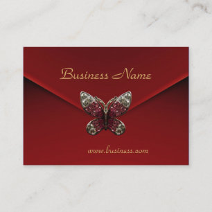 Visite Carte de profil Affaires Riche Rouge Velours Papil