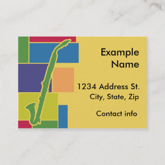 Visite Carte de profil Alto Clarinette Colorblocks
