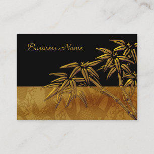 Visite Carte de profil Bamboo Or Noir Asiatique