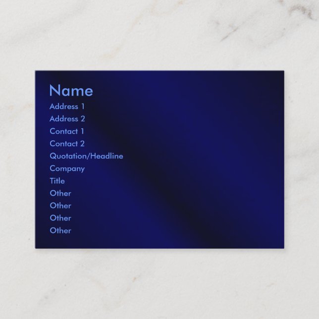 Visite Carte de profil bleue (Devant)