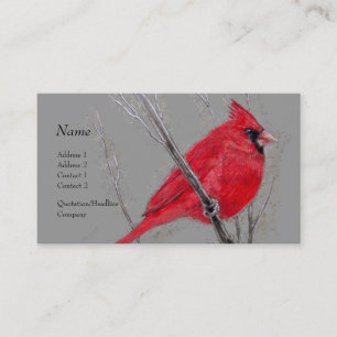 Visite Carte de profil - cardinal rouge
