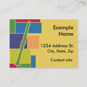 Visite Carte de profil Clarinette Colorblocks