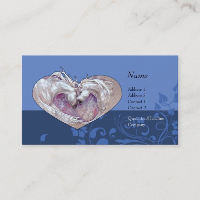 Visite Carte de profil - coeur de Pegasus (Devant)