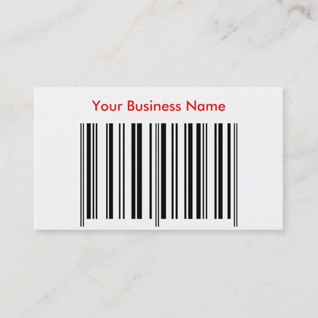 Visite Carte de profil "de code barres" (Devant)