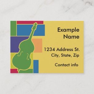 Visite Carte de profil de Colorblocks de double basse