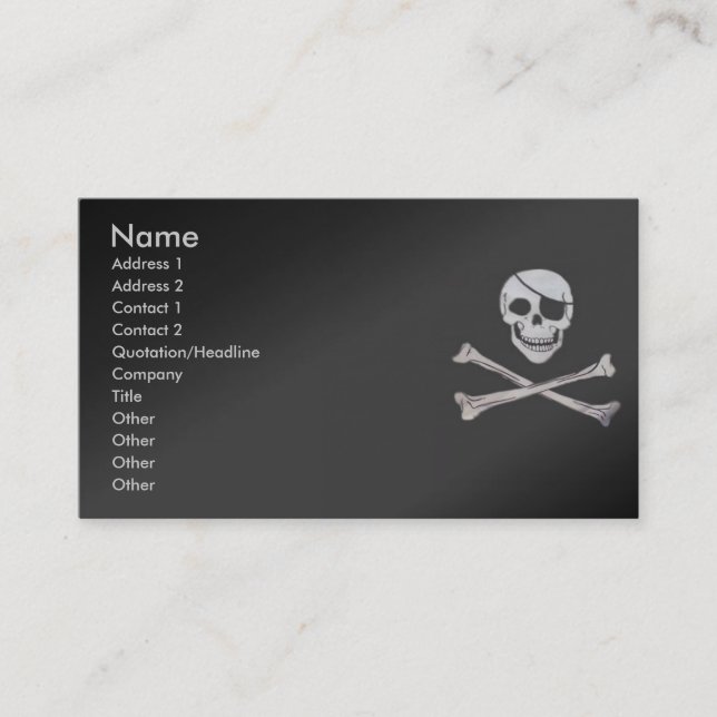 Visite Carte de profil de crâne (Devant)